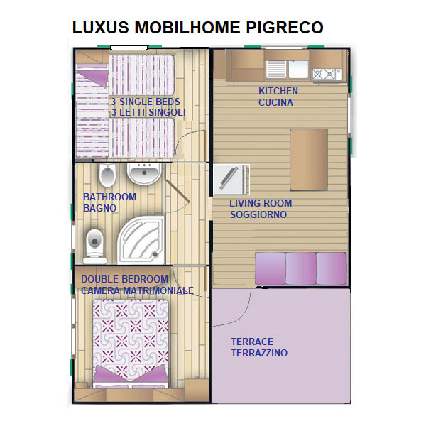 Camping al Lago -Mobil homes Luxus Pigreco